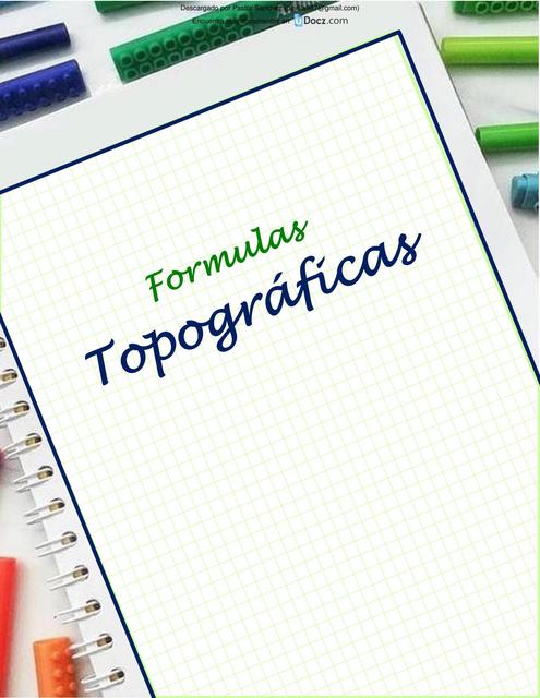 Fórmulas Topográficas