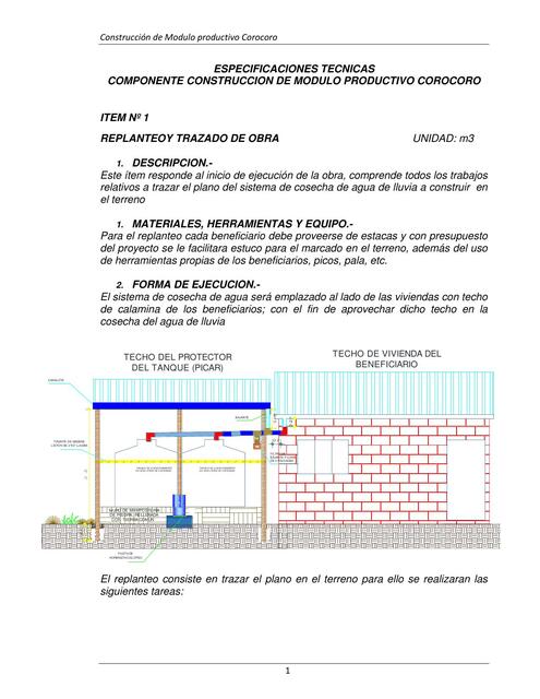 ESPECIFICACIONES TECNICAS