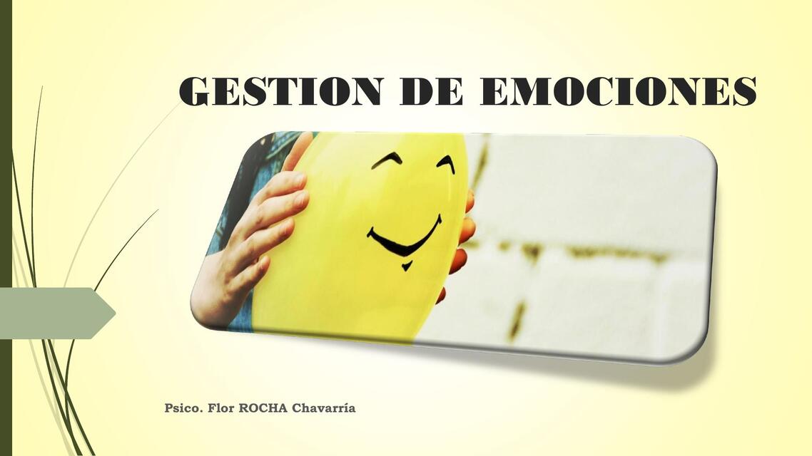 GESTION DE EMOCIONES