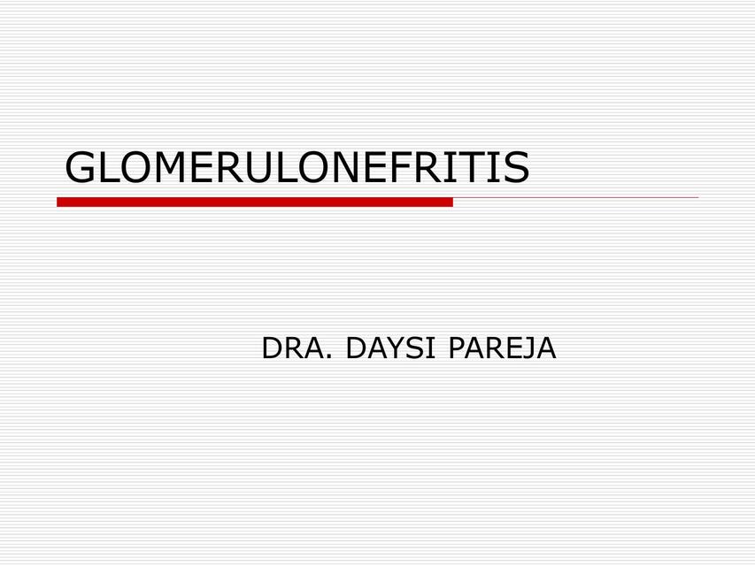 glomerulonfritis