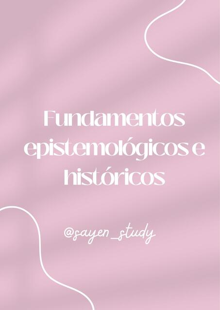 Fundamentos epistemológicos e históricos