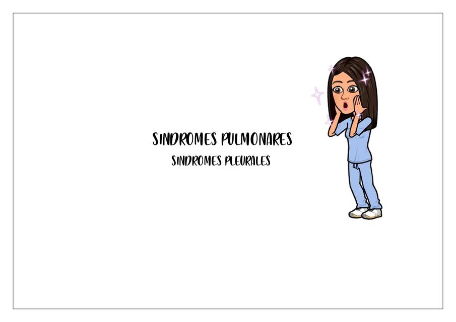 Síndromes pulmonares y pleurales 