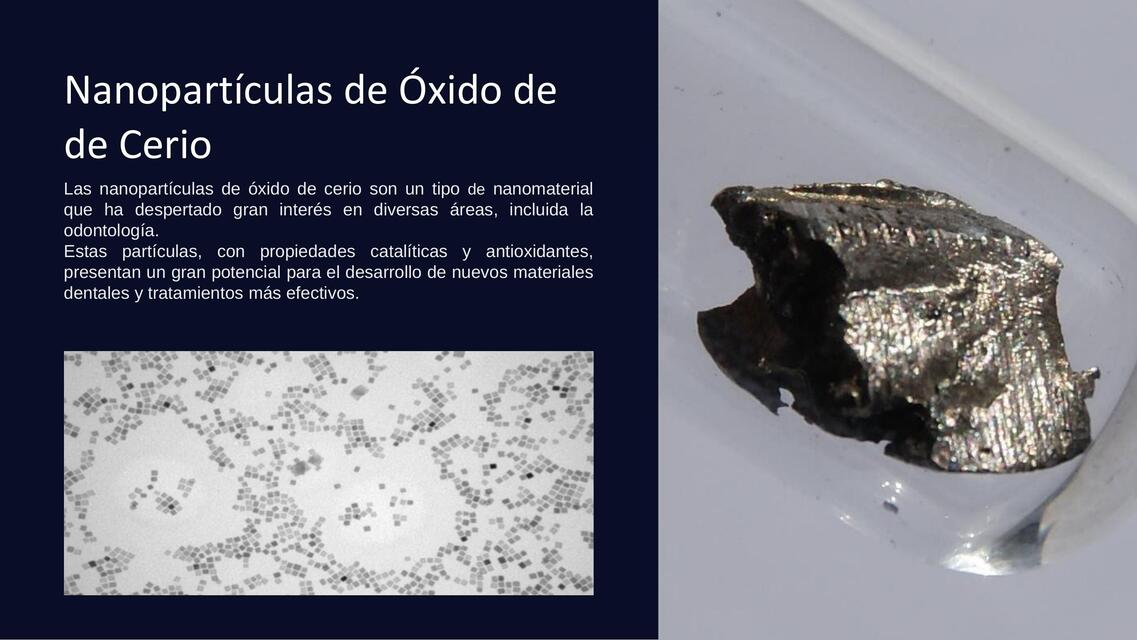 Nanoparticulas de oxido de Cerio