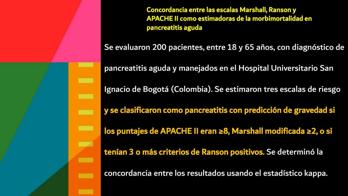 PANCREATITIS ESCALAS DE GRAVEDAD