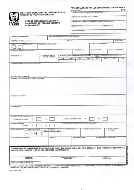 FORMATO ST 7 IMSS | Ariana Yareth | uDocz