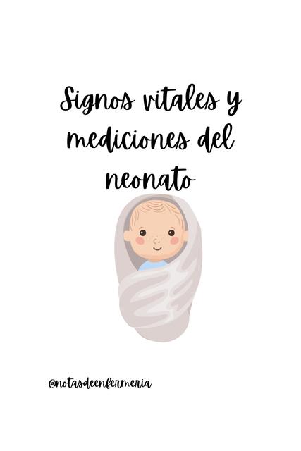 Signos vitales del neonato