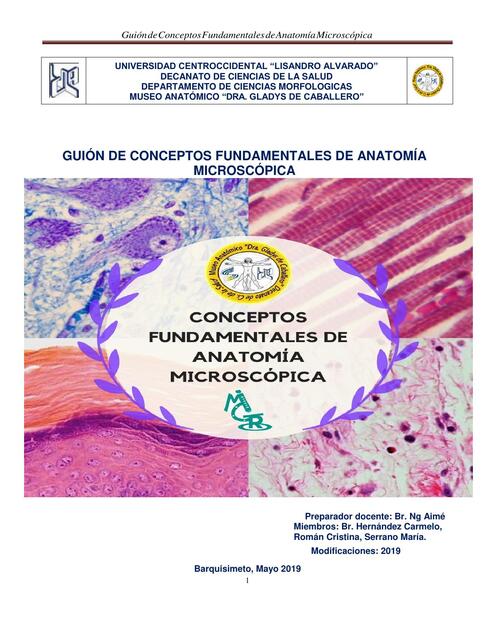 GUION DE CONCEPTOS FUNDAMENTALES DE ANATOMIA MICRO