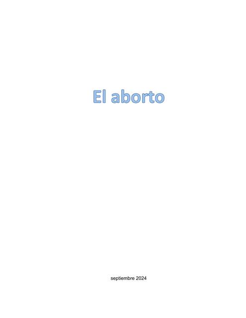 EL ABORTO