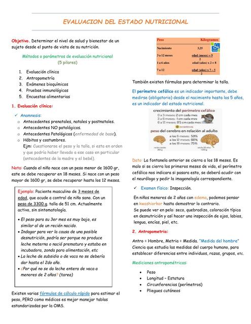 Evaluacion nutricional