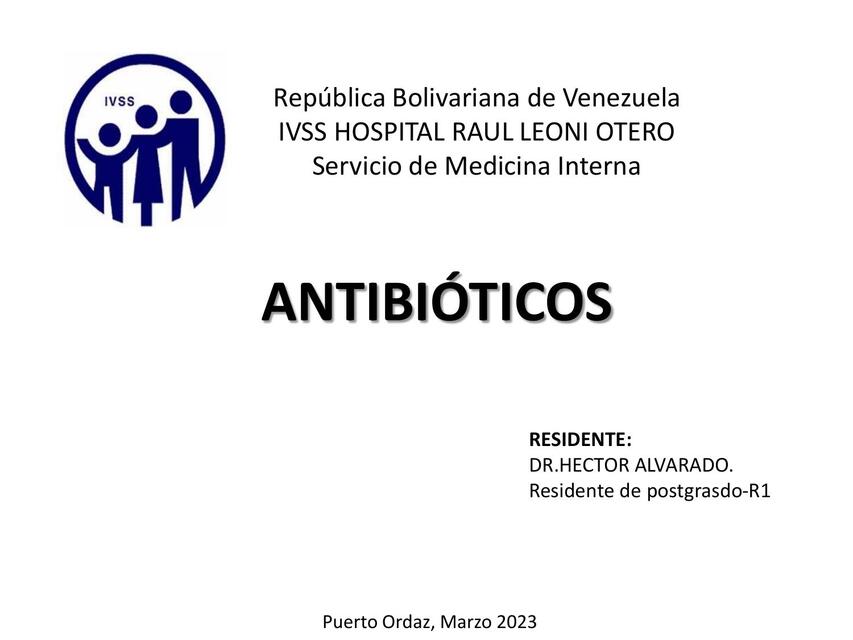 GENERALIDADES DE antibioticoterapia