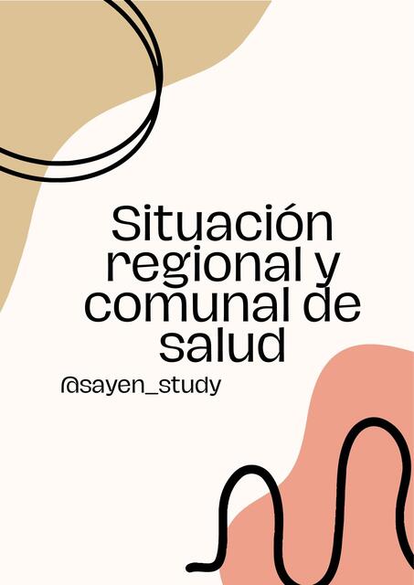 Situación regional y comunal de salud