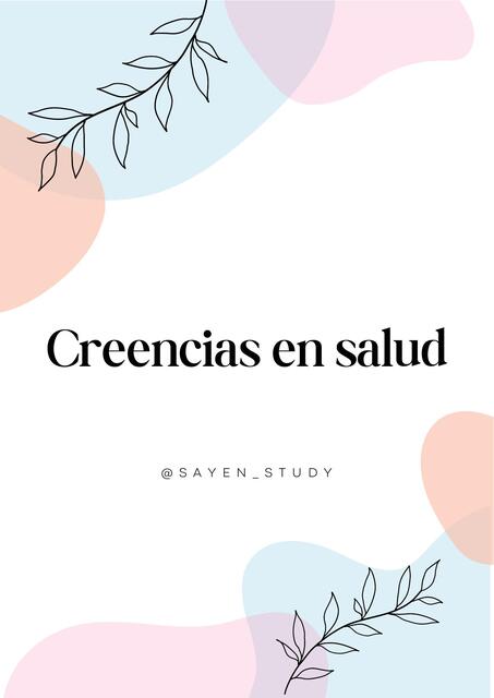 Creencias en salud