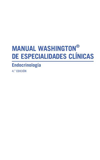 Manual Washington De Especialidades Clínicas Endoc