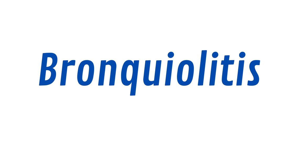 Bronquiolitis