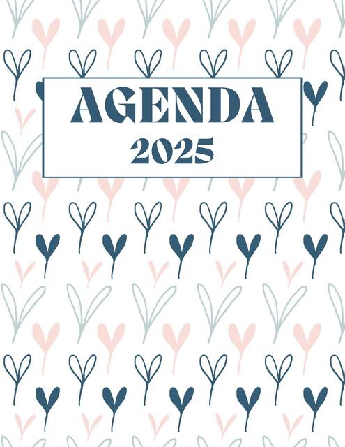 Agenda Planner 2025 verde rosa