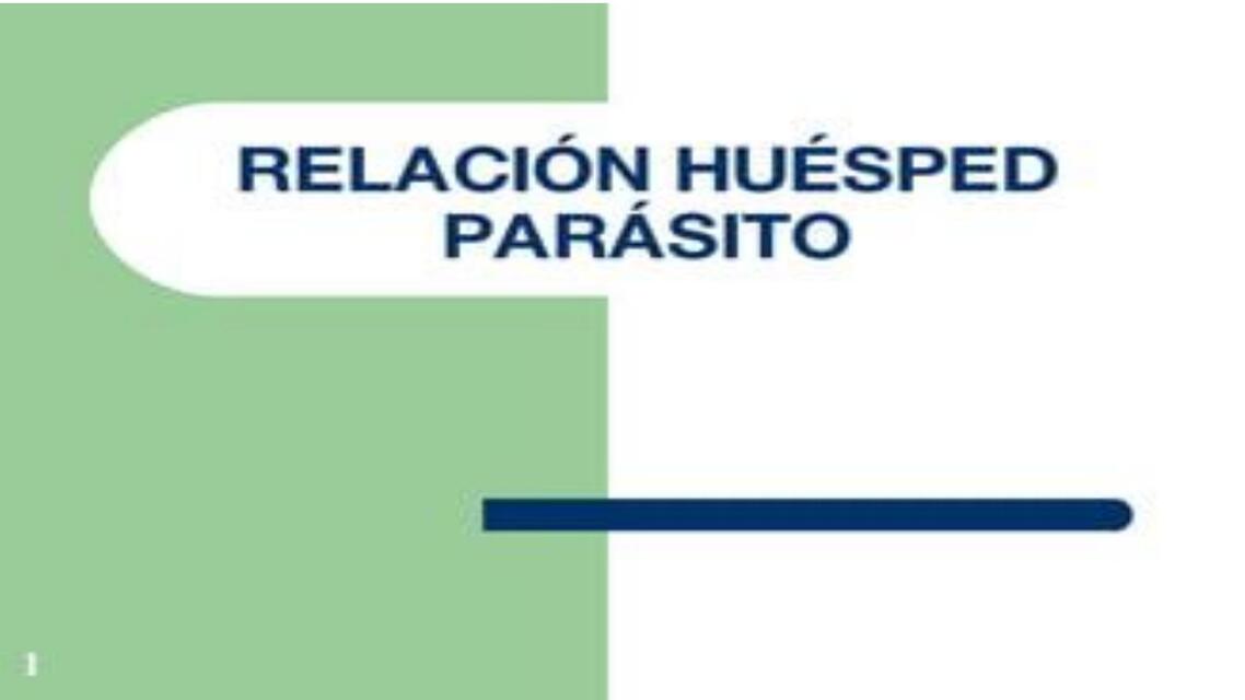 RElacion Huesped Parasito