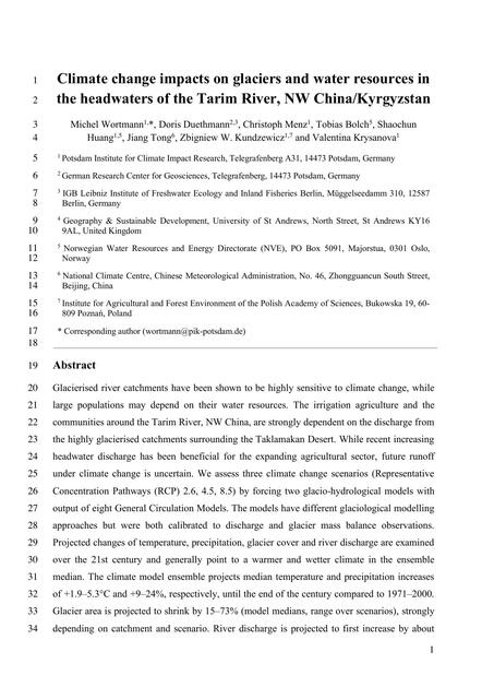 Wortmann etal Tarim impact assessment combined pre