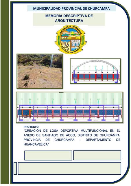 MEMORIA DESCRIPTIVA ARQ SANTA ANA DE ACCO