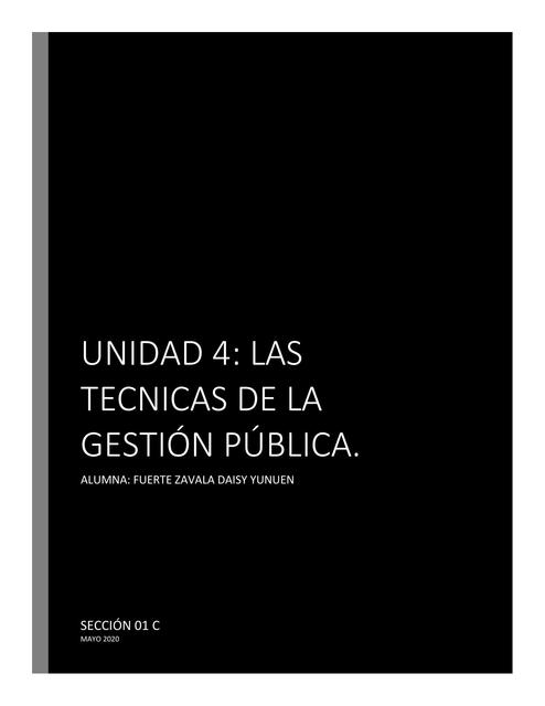 Técnicas de la gestión pública