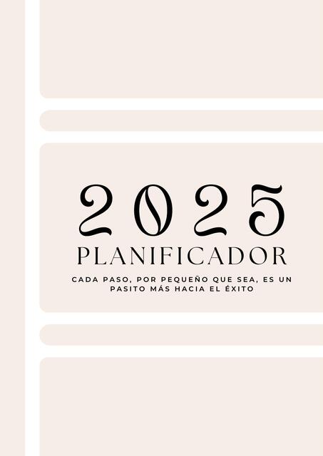 Planificador Mensual Diario Minimalista 2025