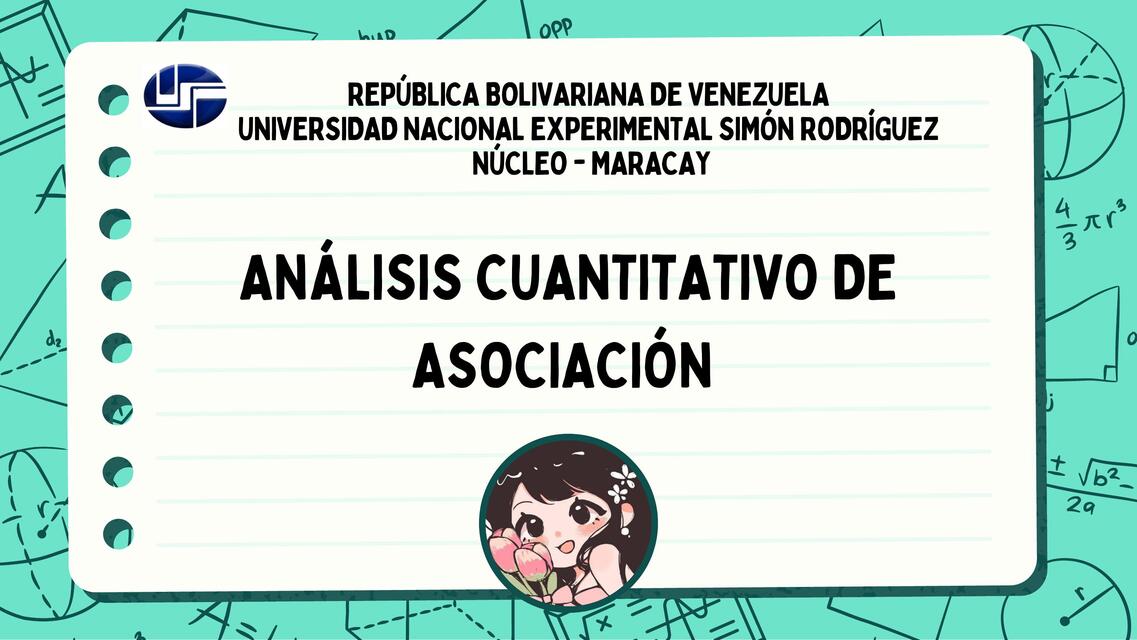 ANÁLISIS CUANTITATIVO DE ASOCIACIÓN