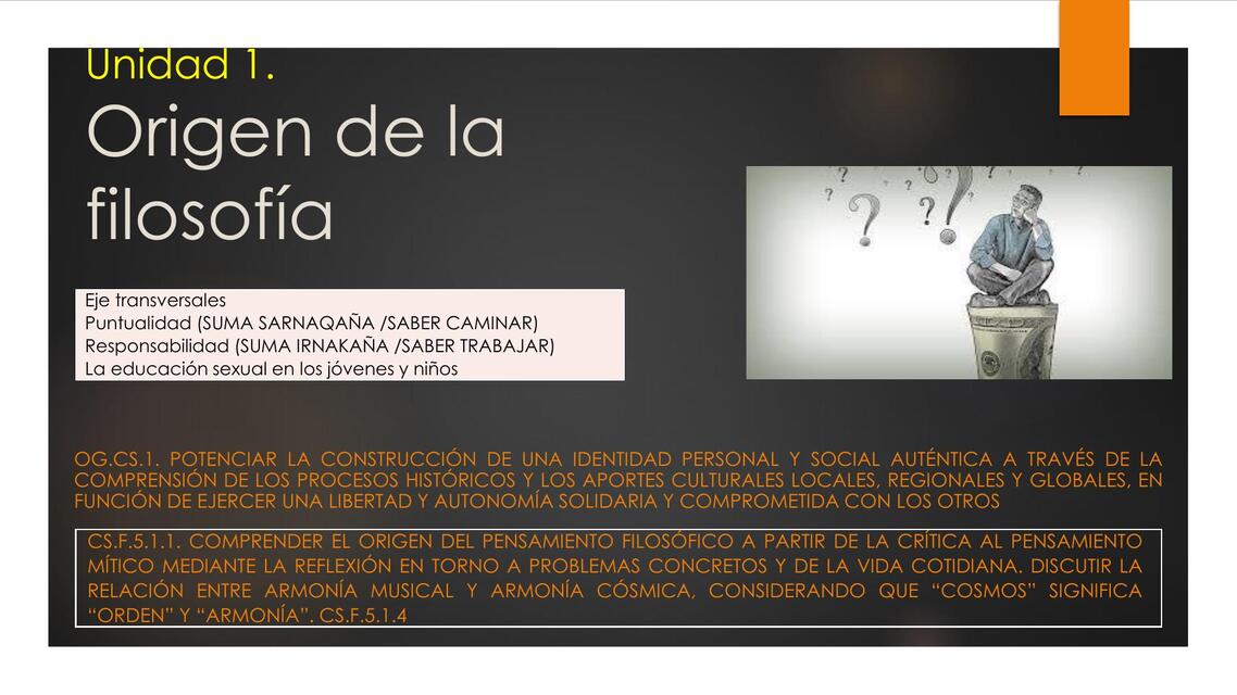 unidad 1 origen del pensamiento filosofico 1 | Juan | uDocz
