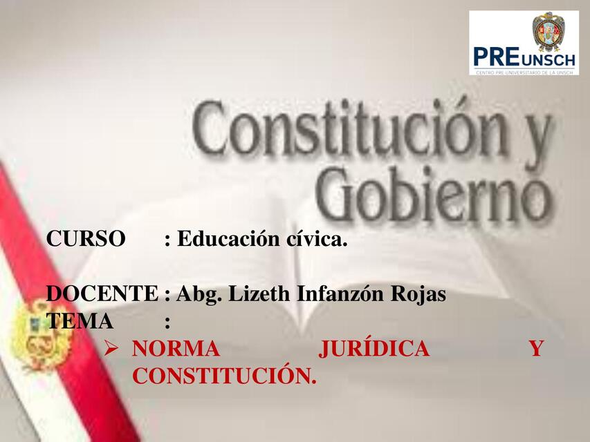 SEMANA 06 NORMA JURÍDICA Y CONSTITUCIÓN