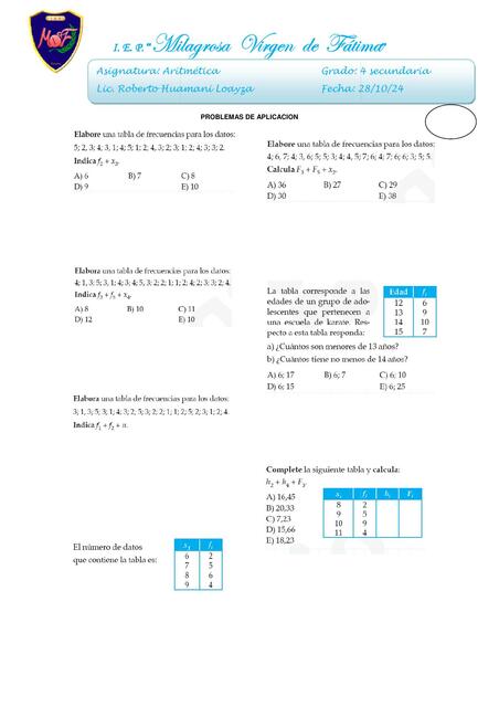 ARITMETICA PRACTICA 4 SECUNDARIA 28 10 24 1