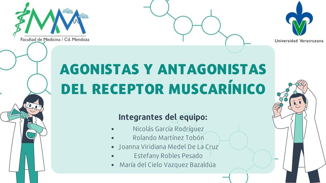 Agonistas y antagonistas de receptor muscarínico