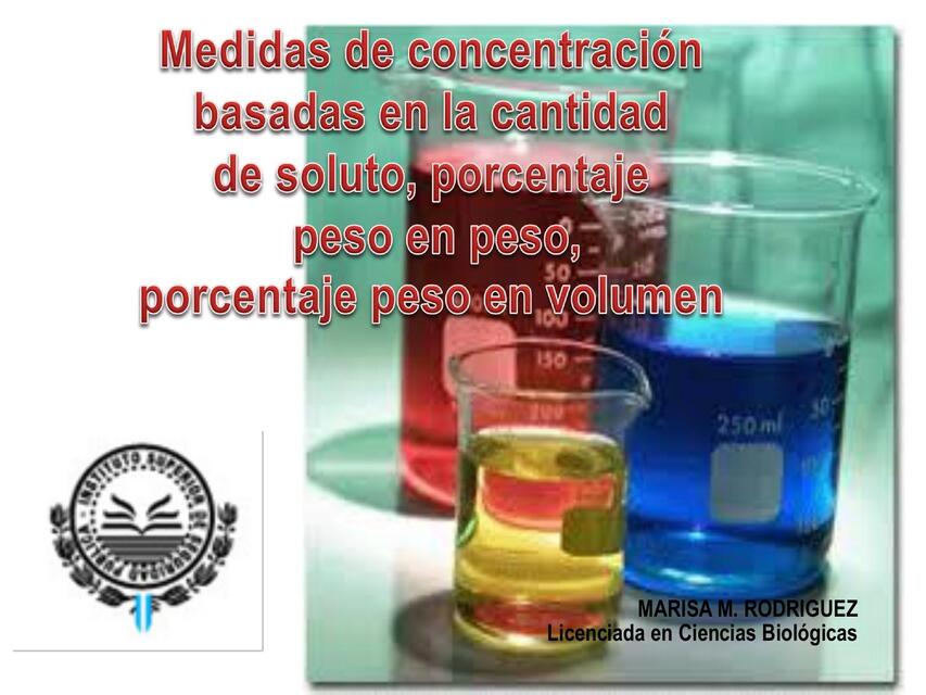 Química Concentraciones y soluciones