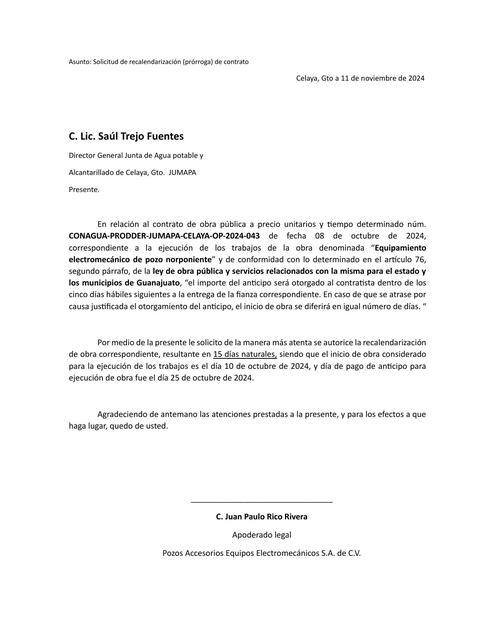 Oficio recalendarizacion 2