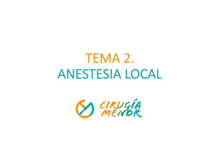 TEMA2 Anestesia local