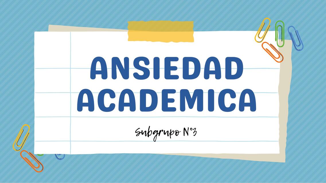 ansiedad academica