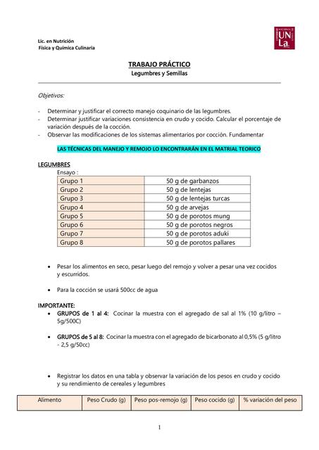 TP SEMILLAS Y LEGUMBRES