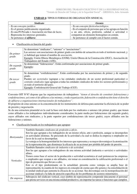 UNIDAD 4 - Derecho Laboral Colectivo y de la Seguridad Social