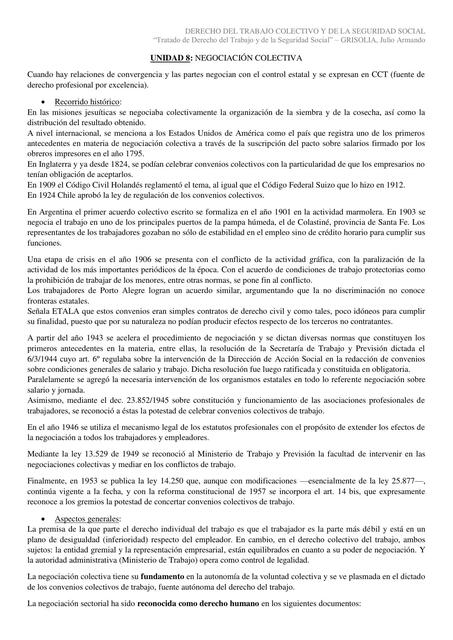 UNIDAD 8 - Derecho Laboral Colectivo y de la Seguridad Social