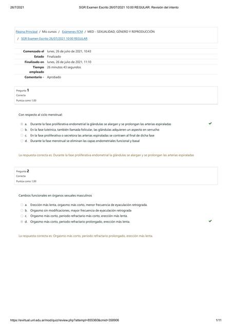 SGR Examen Escrito 26 07 10 00 REGULAR Revisión de