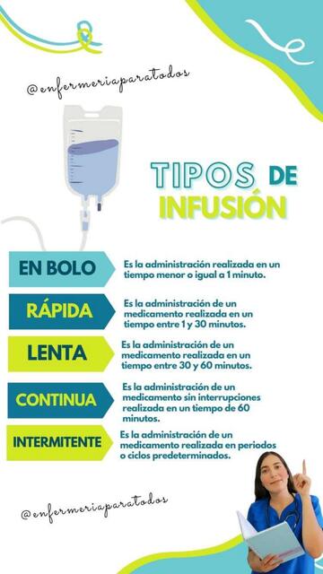 tipos de infusion