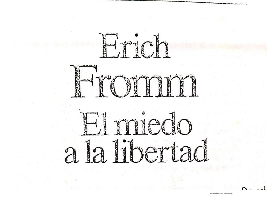 Fromm Erich El miedo a la libertad | Mica | uDocz