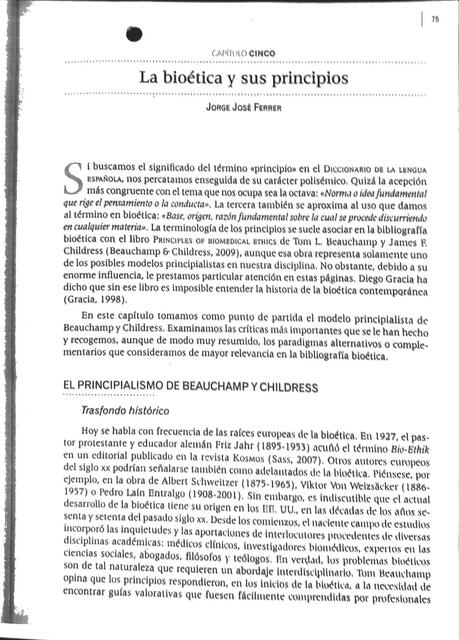 FERRER la bioetica y sus principios