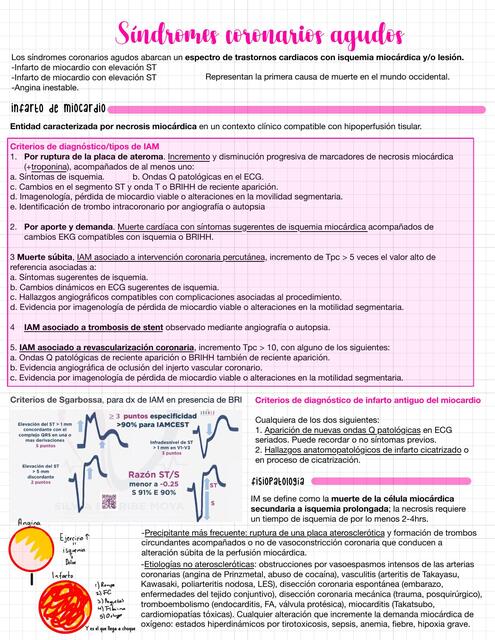 Síndromes coronarios agudos