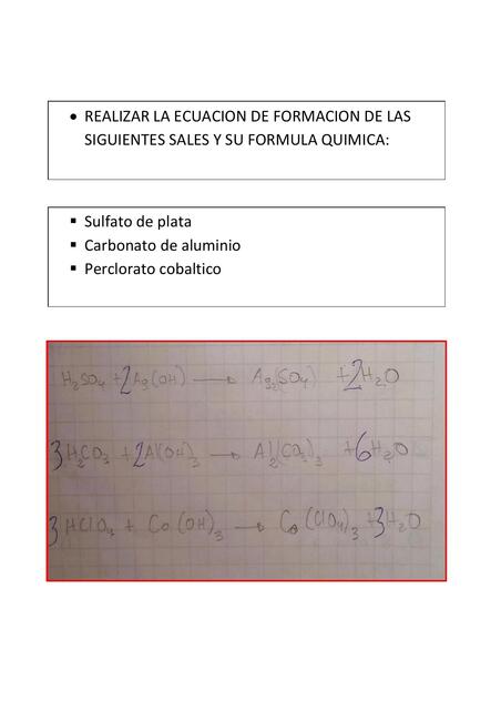 Sales Formula quimica ejercicios resueltos 1