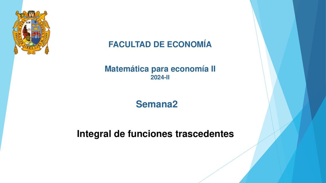 Semana 2 Integrales de funciones trascendental