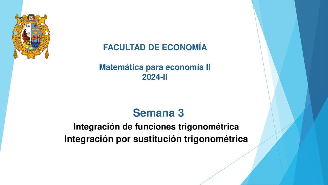 Semana 3 Trigonométricas y sustitución