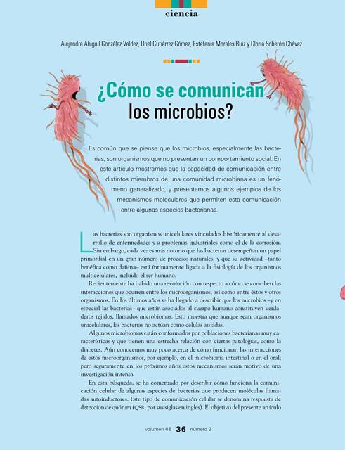 Cómo se comunican los microbios