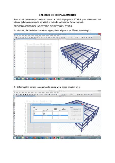 Calculo de Desplazamiento 