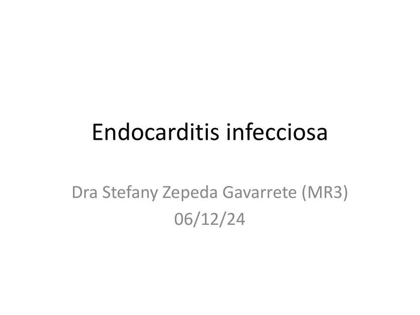 endocarditis infecciosa