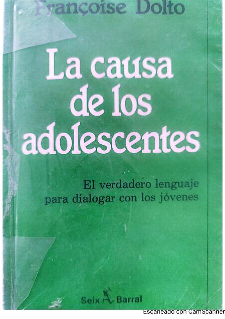 Dolto Cap I El concepto de adolescencia