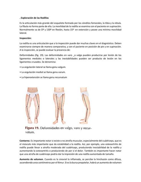 Exploración de las Rodillas