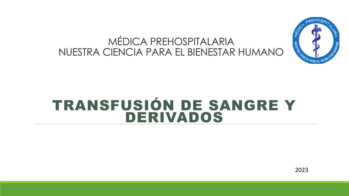 TRANSFUSIÓN SANGUÍNEA